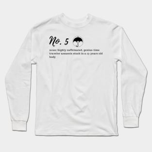 Number five Hargreeves definition and umbrella Long Sleeve T-Shirt